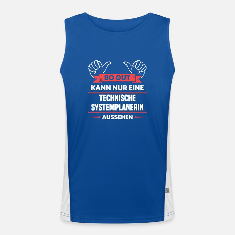 Technische Systemplanerin Design für Handwerker Funktionelles Kontrast-Tank Top für Männer 