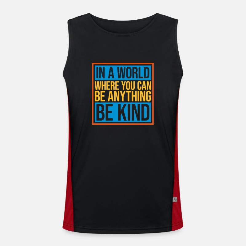 you can be kind Funktionelles Kontrast-Tank Top für Männer 