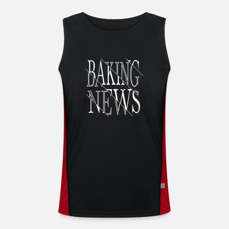 birthday present chefowner cooking cook Funktionelles Kontrast-Tank Top für Männer 