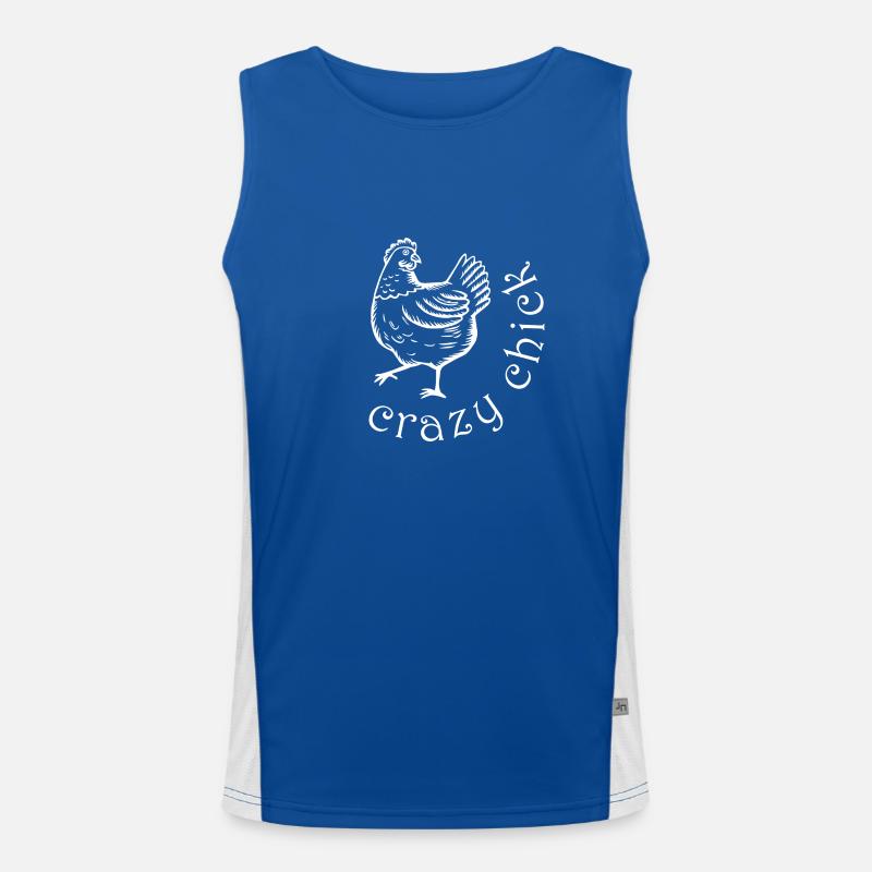 crazy chicken Men's Functional Contrast Tank Top 