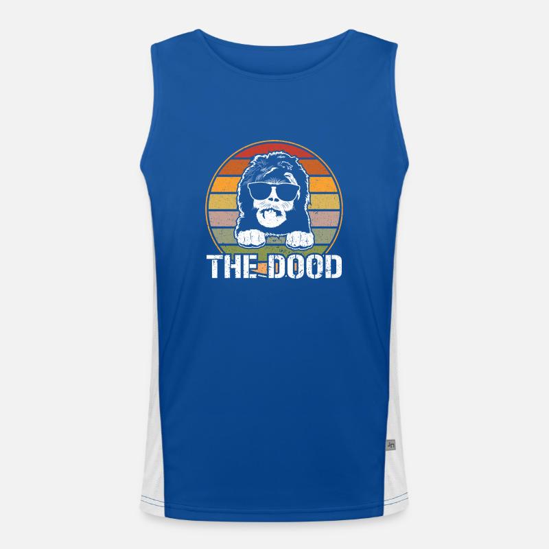Sheepadoodle Doodle Hund Funktionelles Kontrast-Tank Top für Männer 
