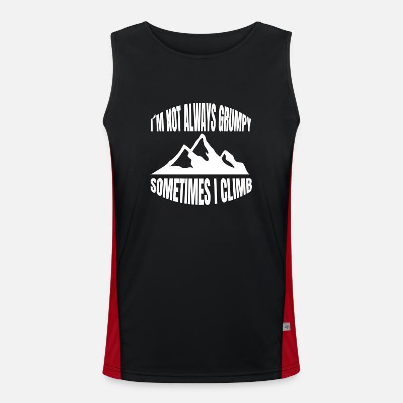 Bergsteigen Kletterer Berg Bergklettern Klettern Funktionelles Kontrast-Tank Top für Männer 
