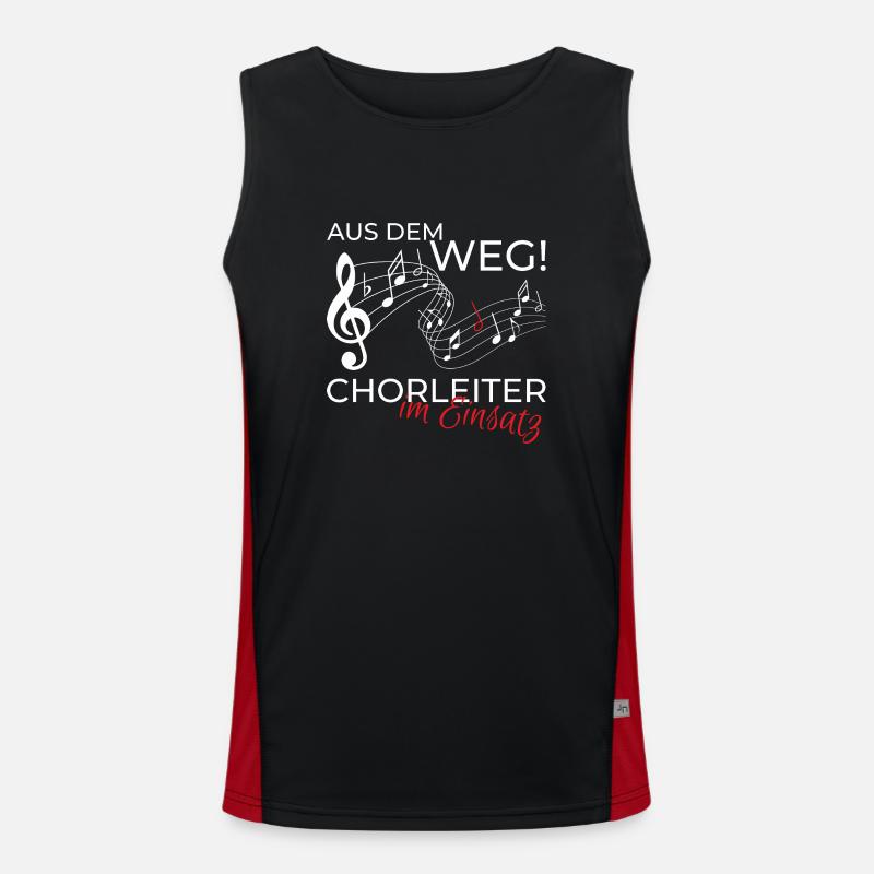 Chorleiter Dirigent Chor Shirt Spruch Geschenk Funktionelles Kontrast-Tank Top für Männer 
