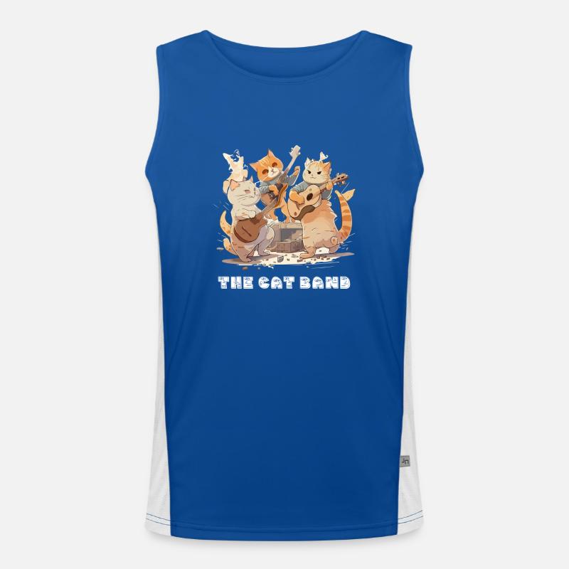 Die Katzenband Funktionelles Kontrast-Tank Top für Männer 