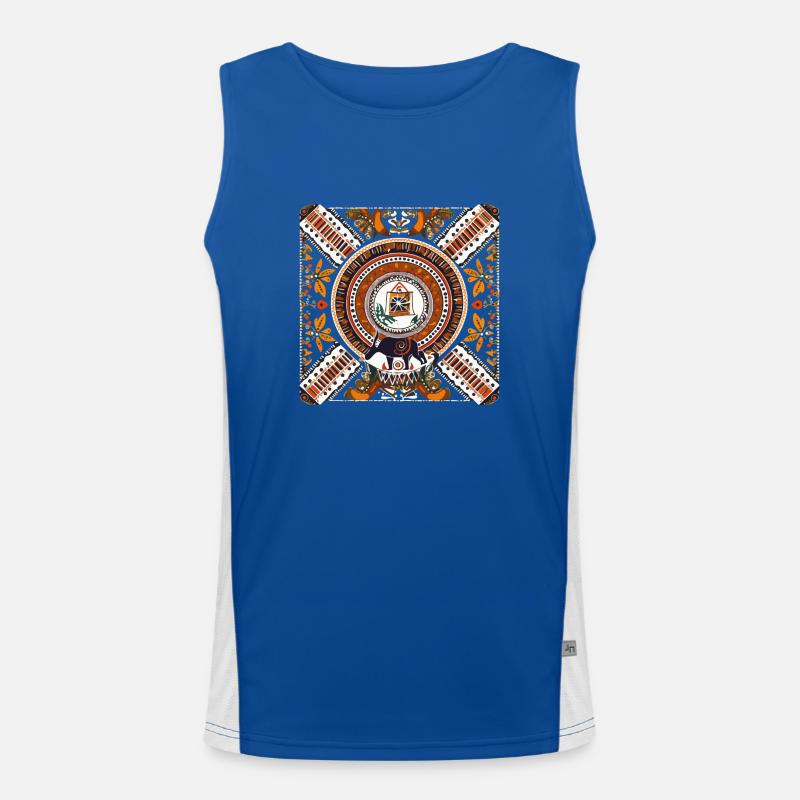 African folklore Men's Functional Contrast Tank Top 