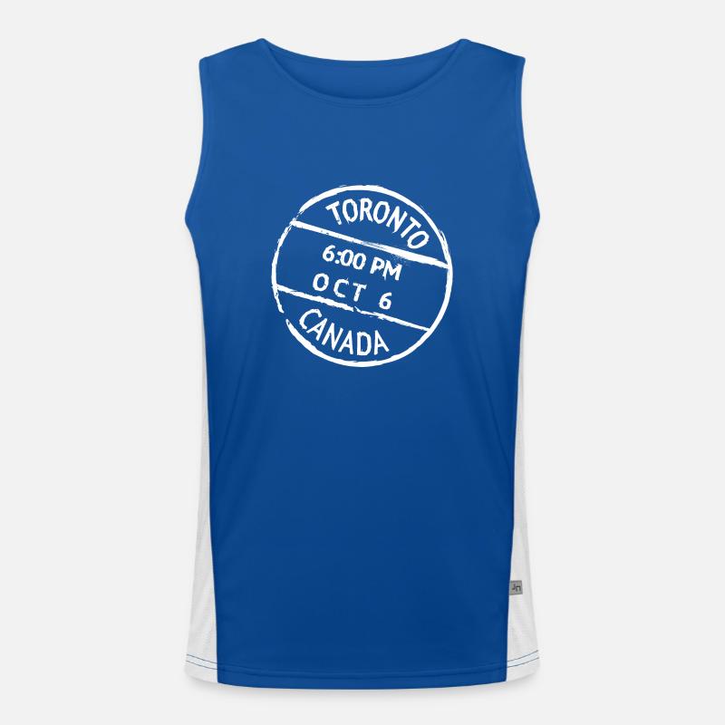 Toronto, Canada Stamp Men's Functional Contrast Tank Top 