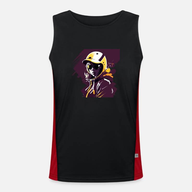 Madchen skateboard Funktionelles Kontrast-Tank Top für Männer 