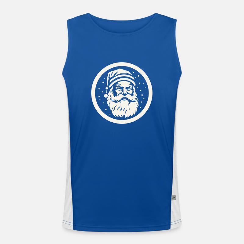 Fröhlicher Weihnachtsmann Funktionelles Kontrast-Tank Top für Männer 