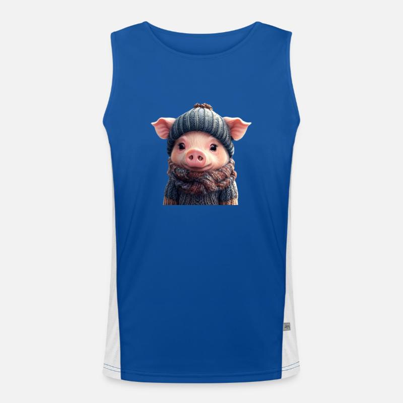 Cochon mignon Débardeur respirant contrasté Homme 