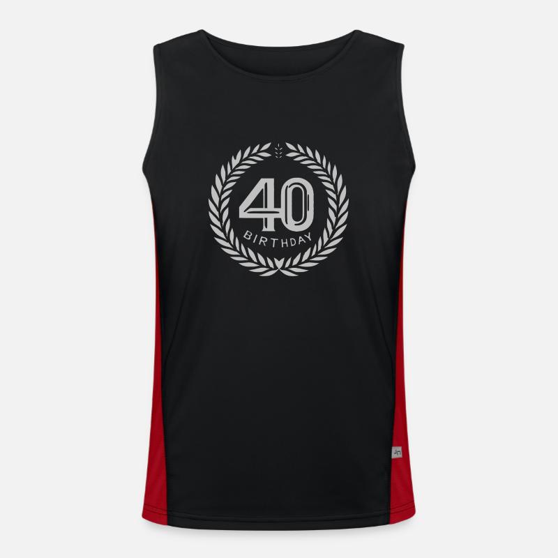 Vierzig 40 Funktionelles Kontrast-Tank Top für Männer 