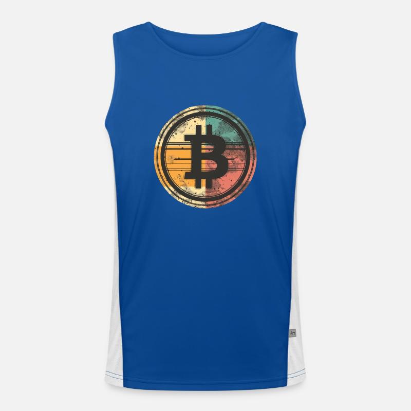 Bitcoin BTC Cryptos Cryptocurrency Crypto Débardeur respirant contrasté Homme 