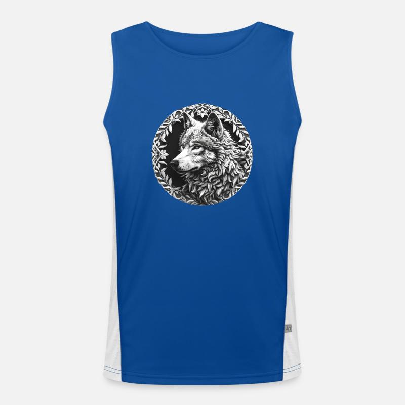 Wolf Vikings Celts Fenriswolf Fenris Men's Functional Contrast Tank Top 