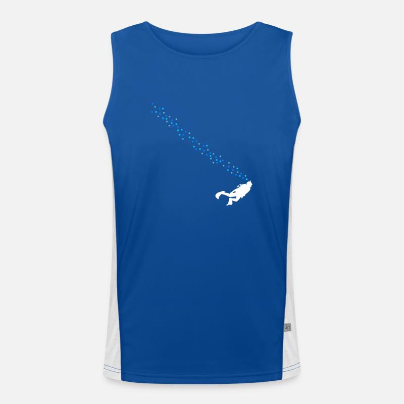 Diving Diver Apnea Men's Functional Contrast Tank Top 
