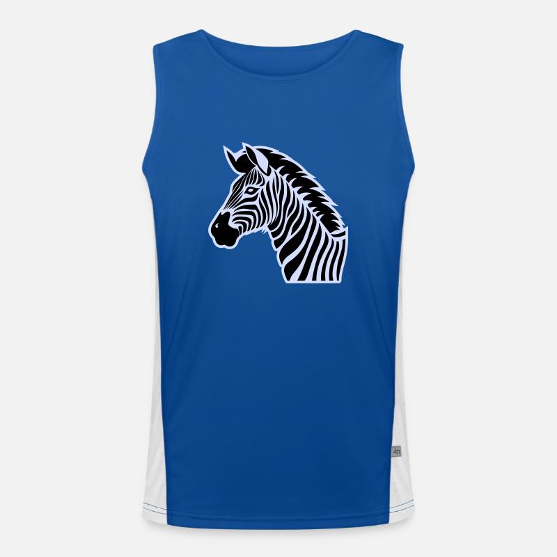 zebra Funktionelles Kontrast-Tank Top für Männer 
