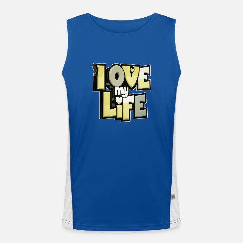 liebe mein Leben Funktionelles Kontrast-Tank Top für Männer 