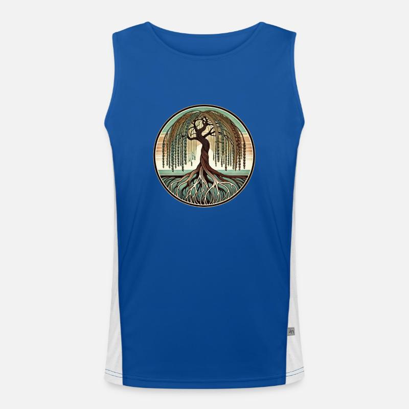 Sauce llorón Camiseta funcional de tirantes en contraste para hombre 