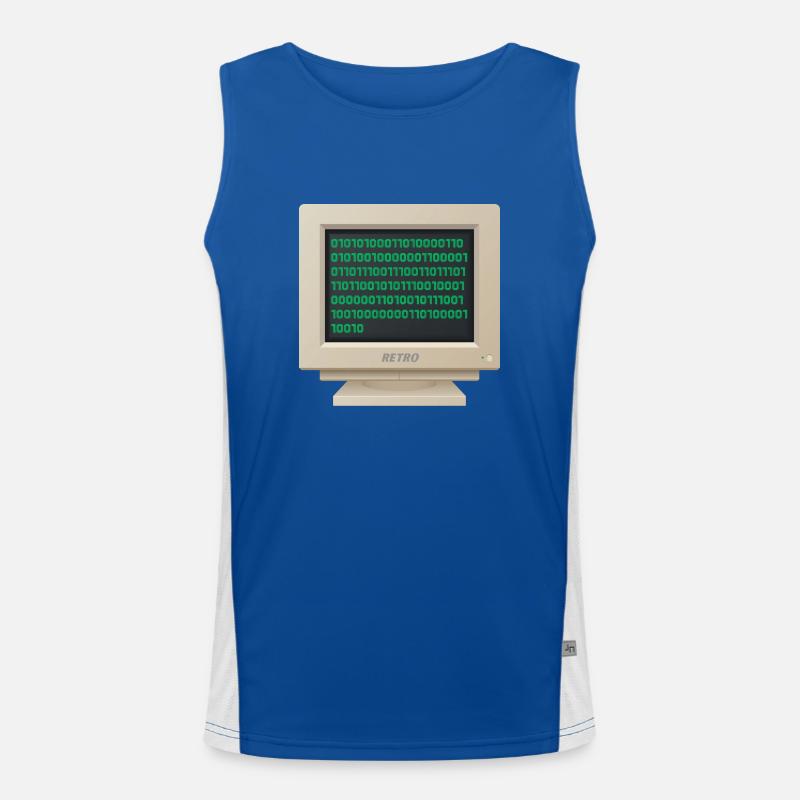 CRT - Binärer Code Funktionelles Kontrast-Tank Top für Männer 