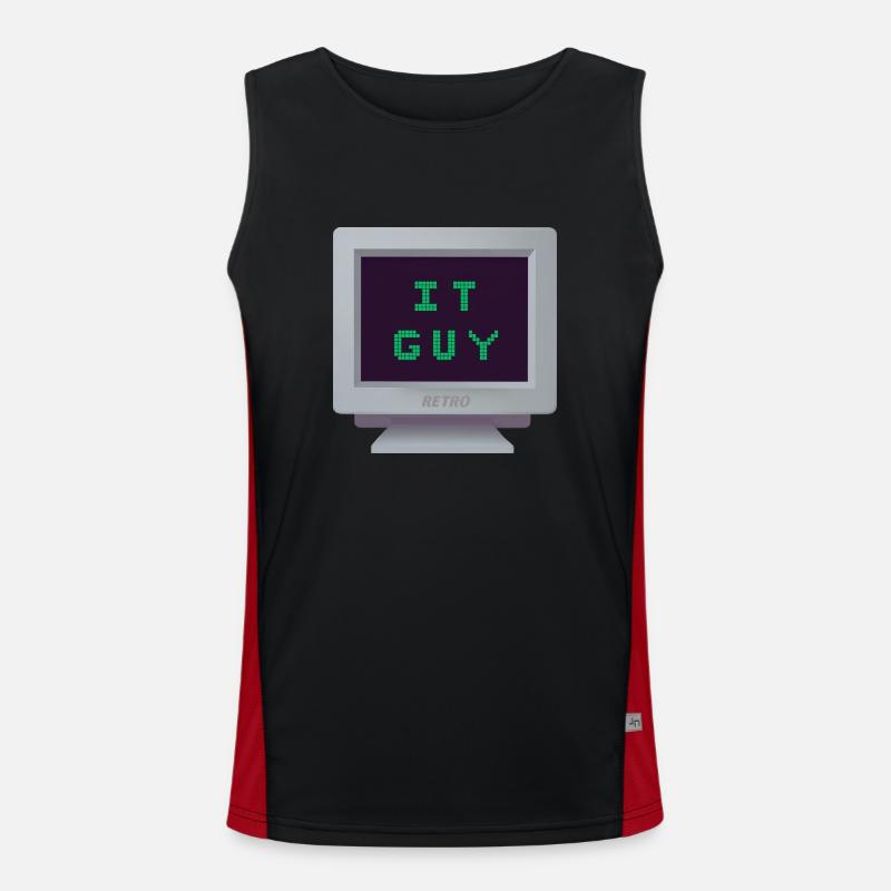 CRT - Computer Science - Men's Functional Contrast Tank Top  - black/red
