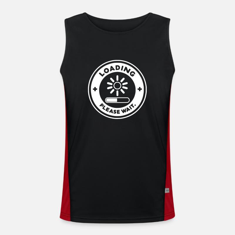 Loading Please Wait - Men's Functional Contrast Tank Top  - black/red