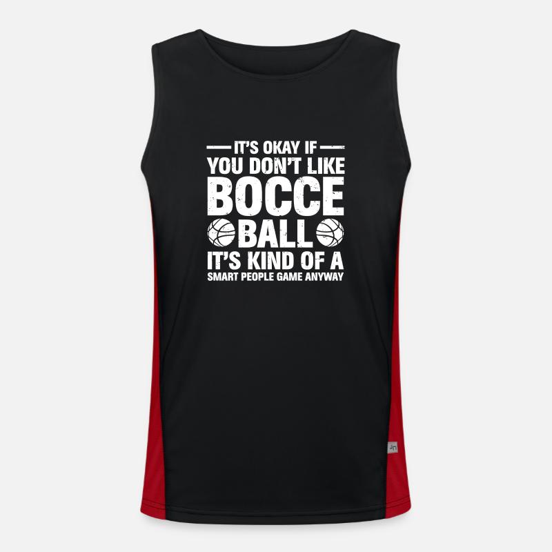 Bocce Ball Bocce Player - Men's Functional Contrast Tank Top - black/red
