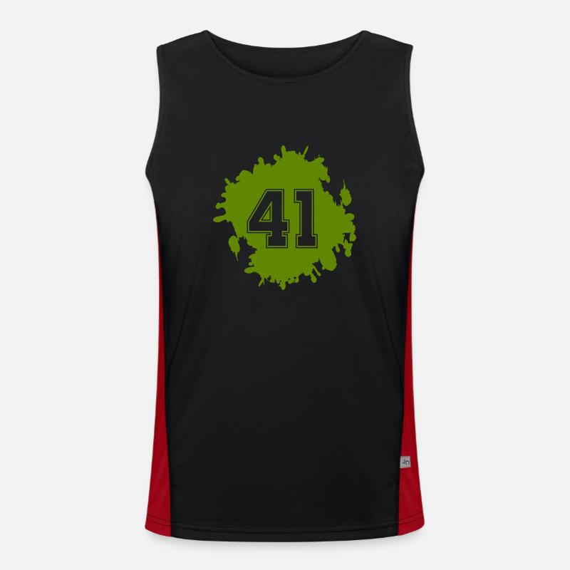 klecks 41 Funktionelles Kontrast-Tank Top für Männer 