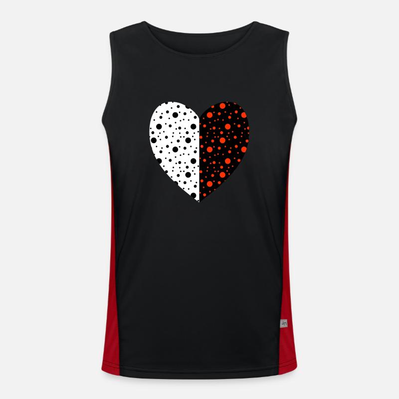 Herz Funktionelles Kontrast-Tank Top für Männer 