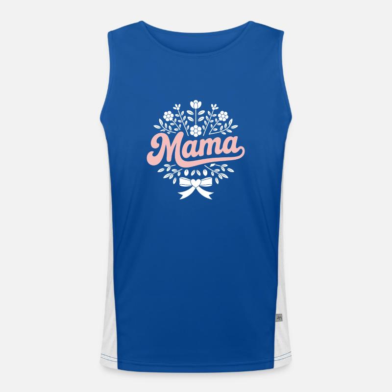 Mama Mutter Muttertaggeschenk Funktionelles Kontrast-Tank Top für Männer 