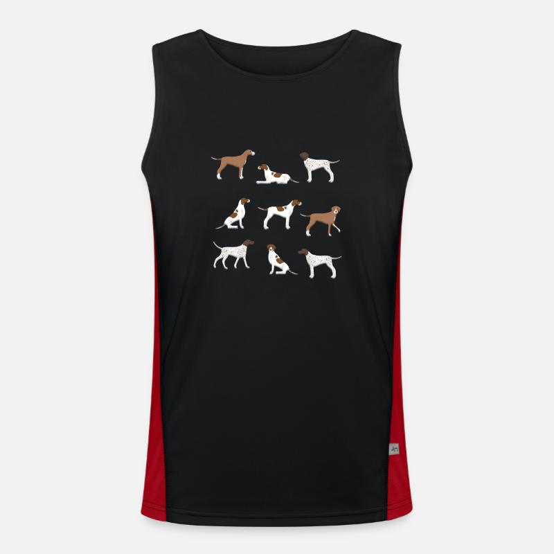 Selection pointer - Men's Functional Contrast Tank Top  - black/red
