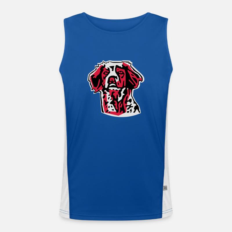 Brittany Spaniel Men's Functional Contrast Tank Top 