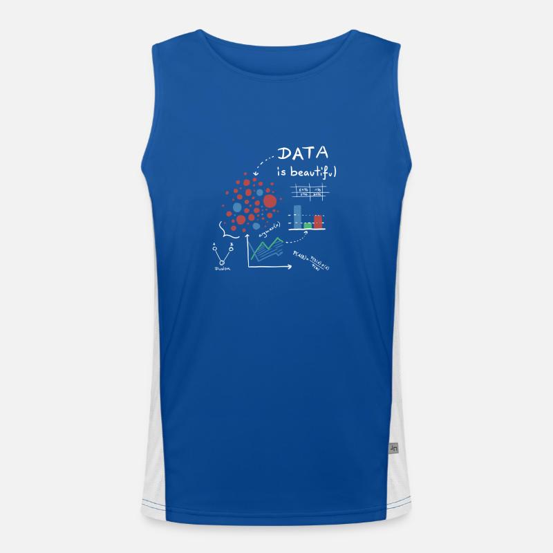 Data is beautiful! Funktionelles Kontrast-Tank Top für Männer 