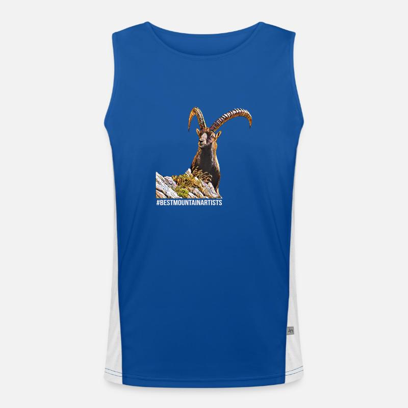 Steinbock Funktionelles Kontrast-Tank Top für Männer 