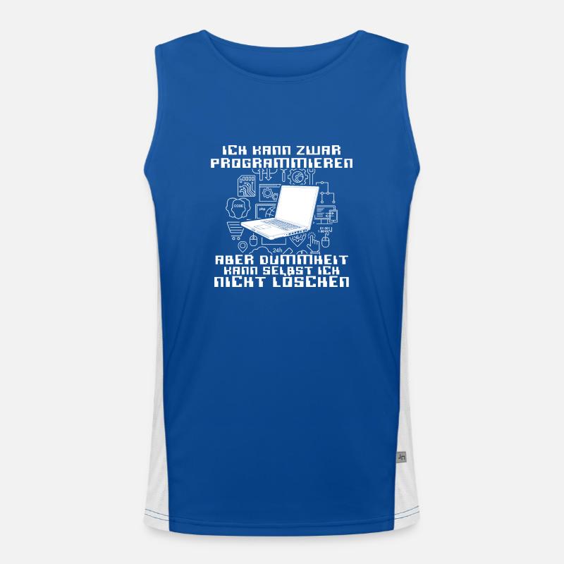 Ich kann programmieren Funktionelles Kontrast-Tank Top für Männer 