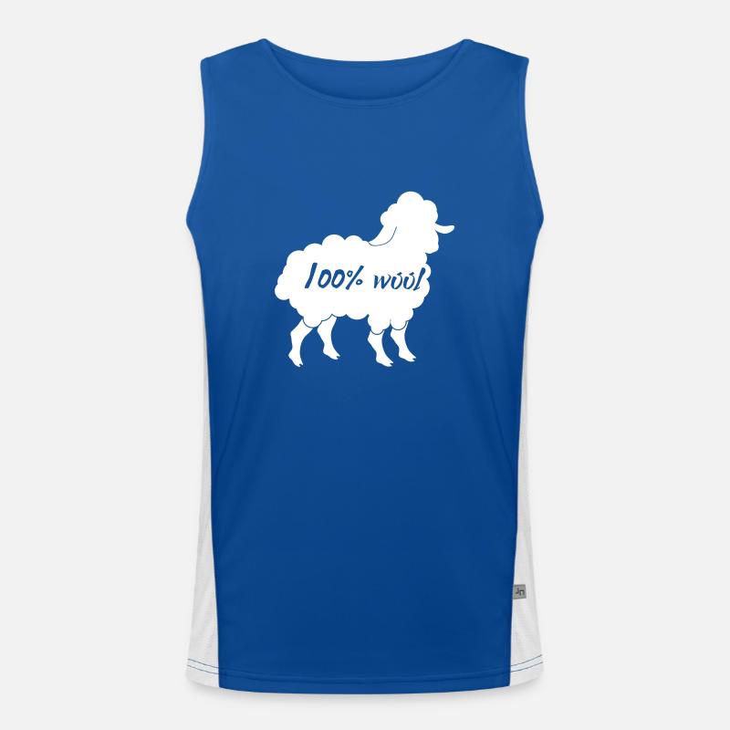 Schaf / Bauernhof: 100 % Wool Funktionelles Kontrast-Tank Top für Männer 