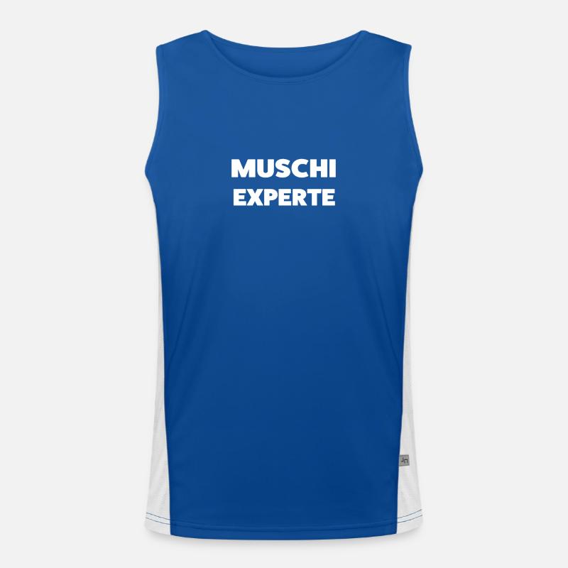 Muschi Experte Funktionelles Kontrast-Tank Top für Männer 