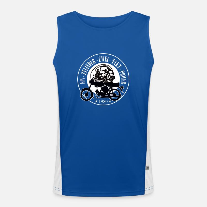 EinZylinderZweiTaktPower Funktionelles Kontrast-Tank Top für Männer 