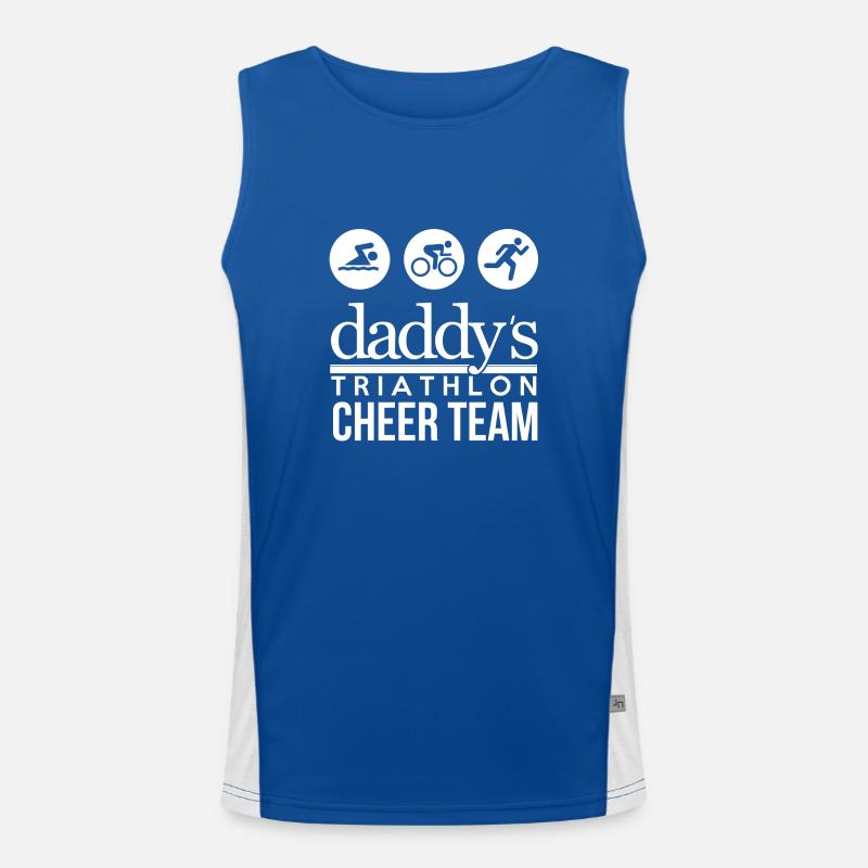 Daddy's Triathlon Cheer Team Men's Functional Contrast Tank Top 