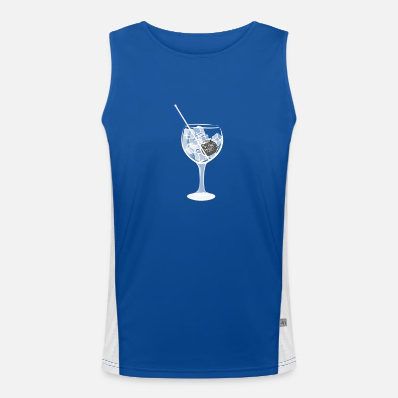 Grand verre de gin tonic au concombre - transparent Débardeur respirant contrasté Homme 