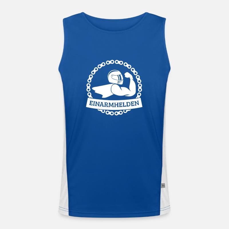 Einarmhelden 1-farbig (weiß) Funktionelles Kontrast-Tank Top für Männer 
