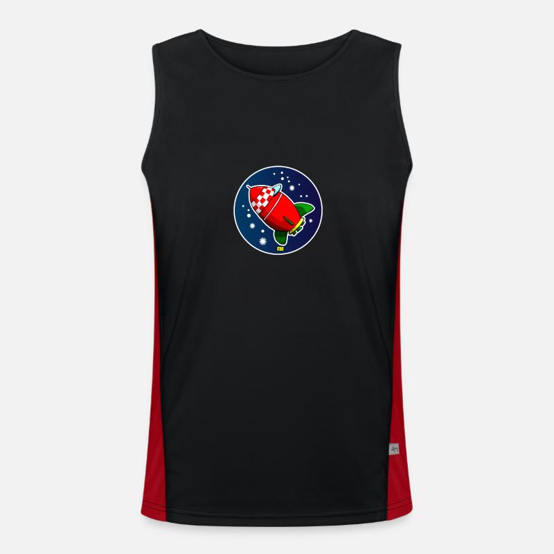 Rocket02 - Men's Functional Contrast Tank Top  - black/red