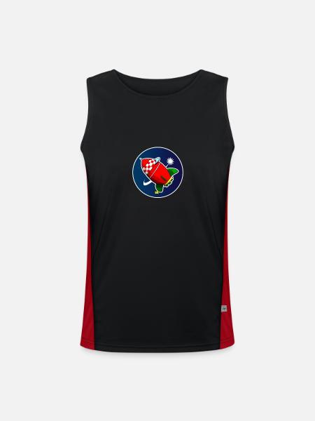 razzo01 - Men's Functional Contrast Tank Top  - black/red