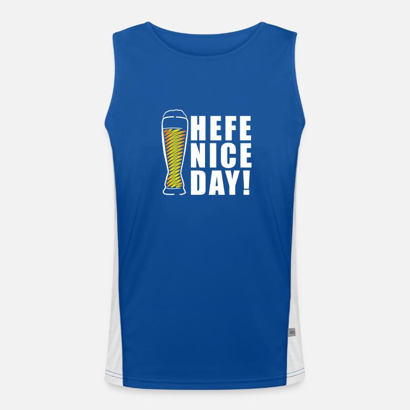 Yeast nice day! Wheat Gift Idea Men's Functional Contrast Tank Top 