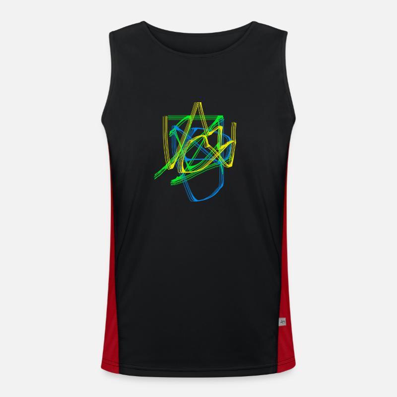 graffiti Men's Functional Contrast Tank Top 