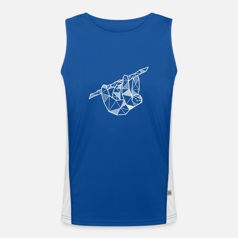 Faultier sloth geometrisch Geschenk Hipster eck Funktionelles Kontrast-Tank Top für Männer 
