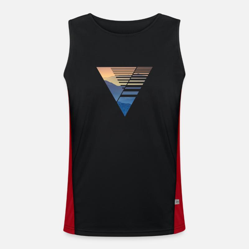 Triangle de conception de vecteur Débardeur respirant contrasté Homme 