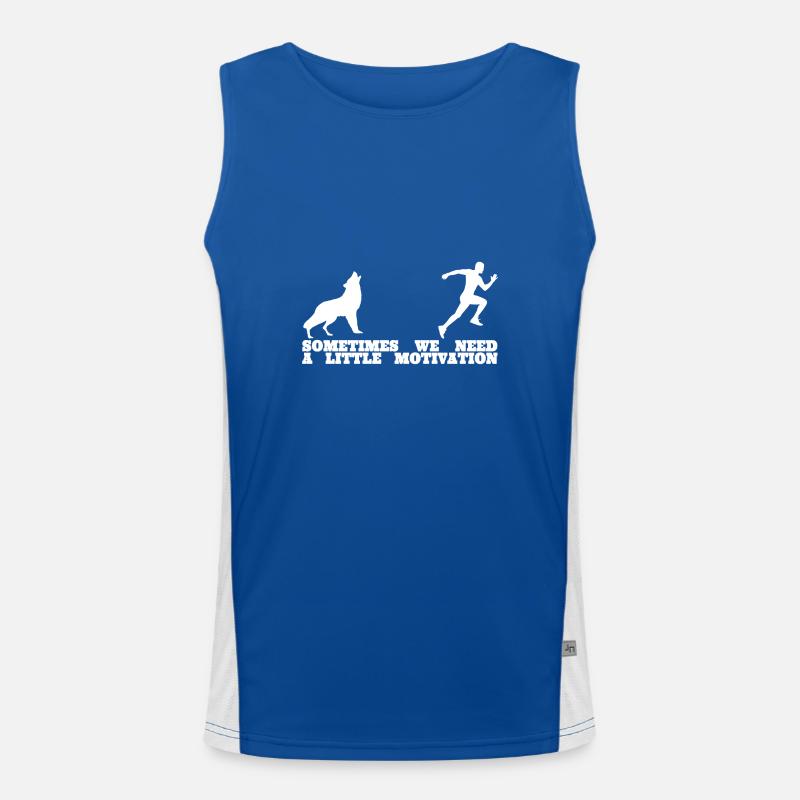 white wolf Running Männer Lauf Shirt Funktionelles Kontrast-Tank Top für Männer 