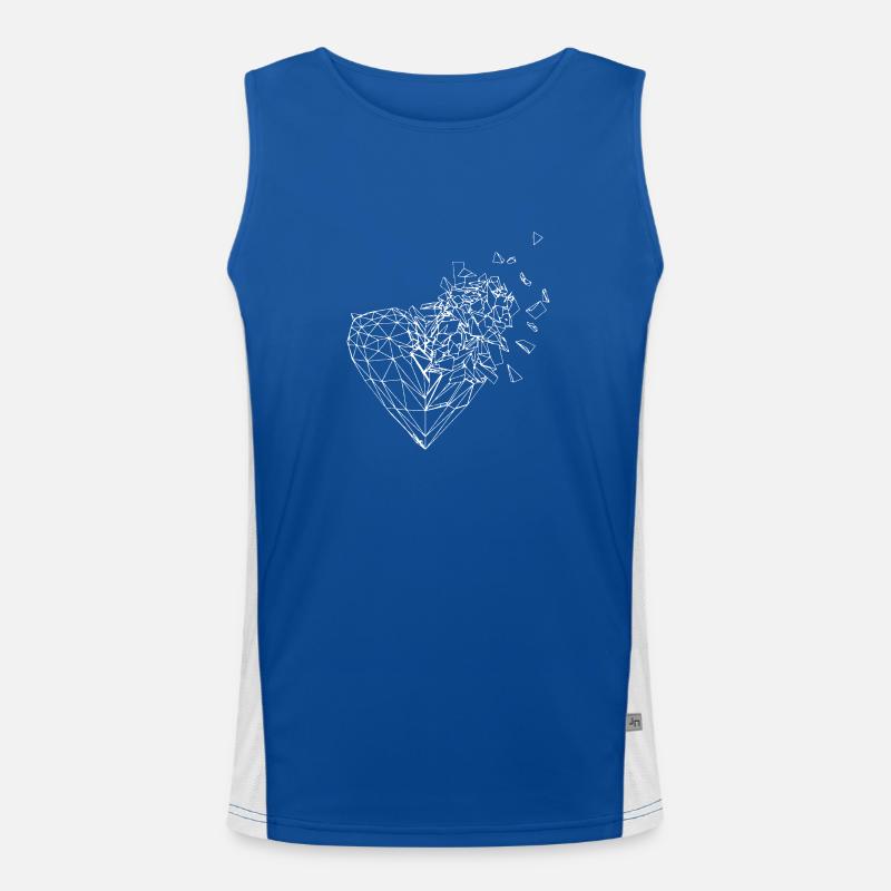 Broken heart Men's Functional Contrast Tank Top 