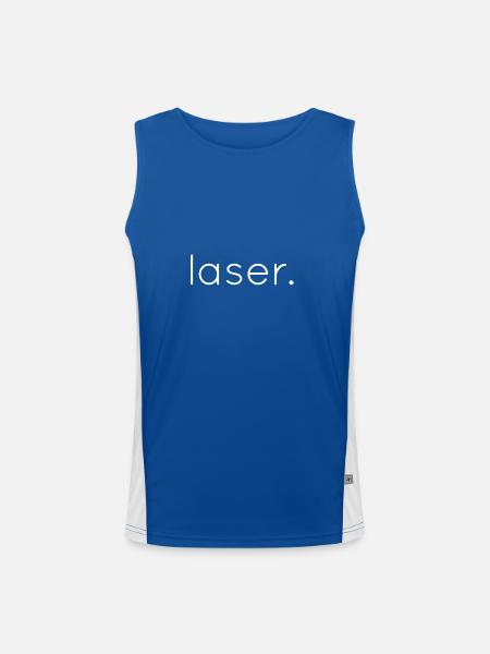 laser - Funktionelles Kontrast-Tank Top für Männer  - Royal/Weiß - Vorne