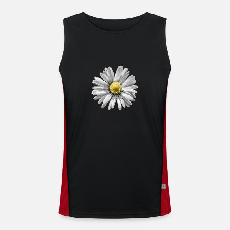Gänseblümchen Funktionelles Kontrast-Tank Top für Männer 