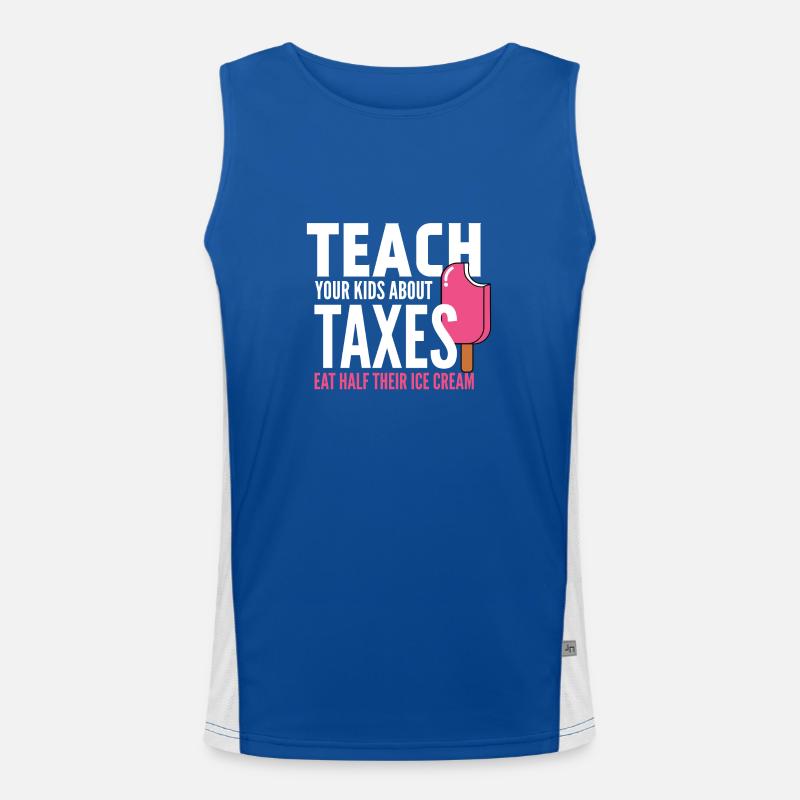 Steuern - Eiscreme - Hälfte - Beibringen Funktionelles Kontrast-Tank Top für Männer 