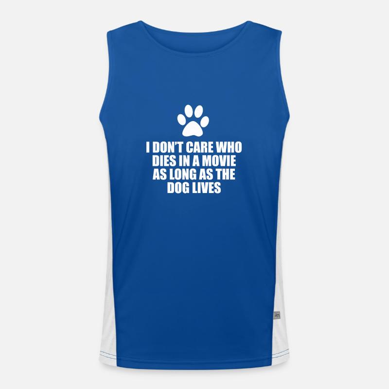 Hund Hunde lustige Sprüche Funktionelles Kontrast-Tank Top für Männer 